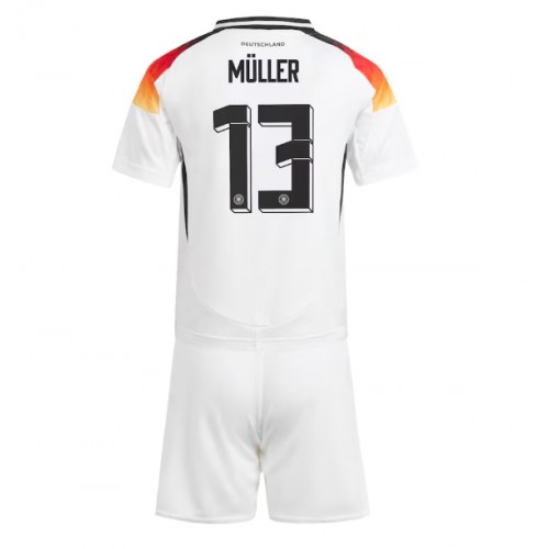 Maglia Calcio Germania Thomas Muller #13 Prima Divisa Bambino Europei 2024 Manica Corta (+ pantaloncini)